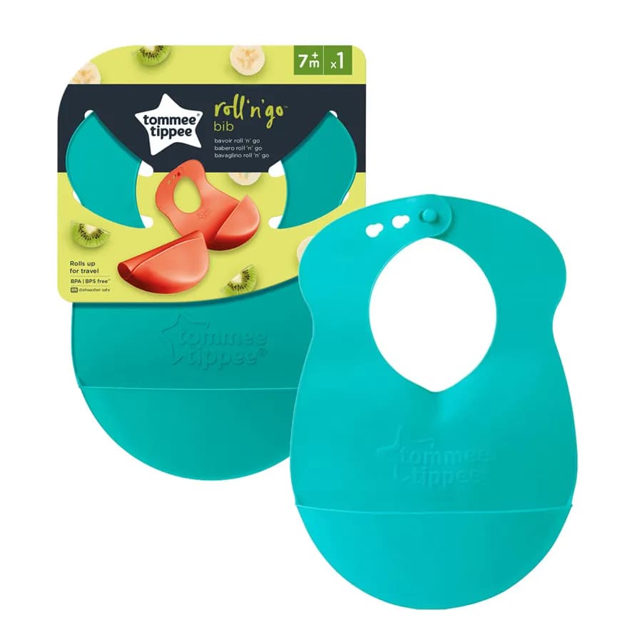 Tommee Tippee Roll And Go Bib (Teal)