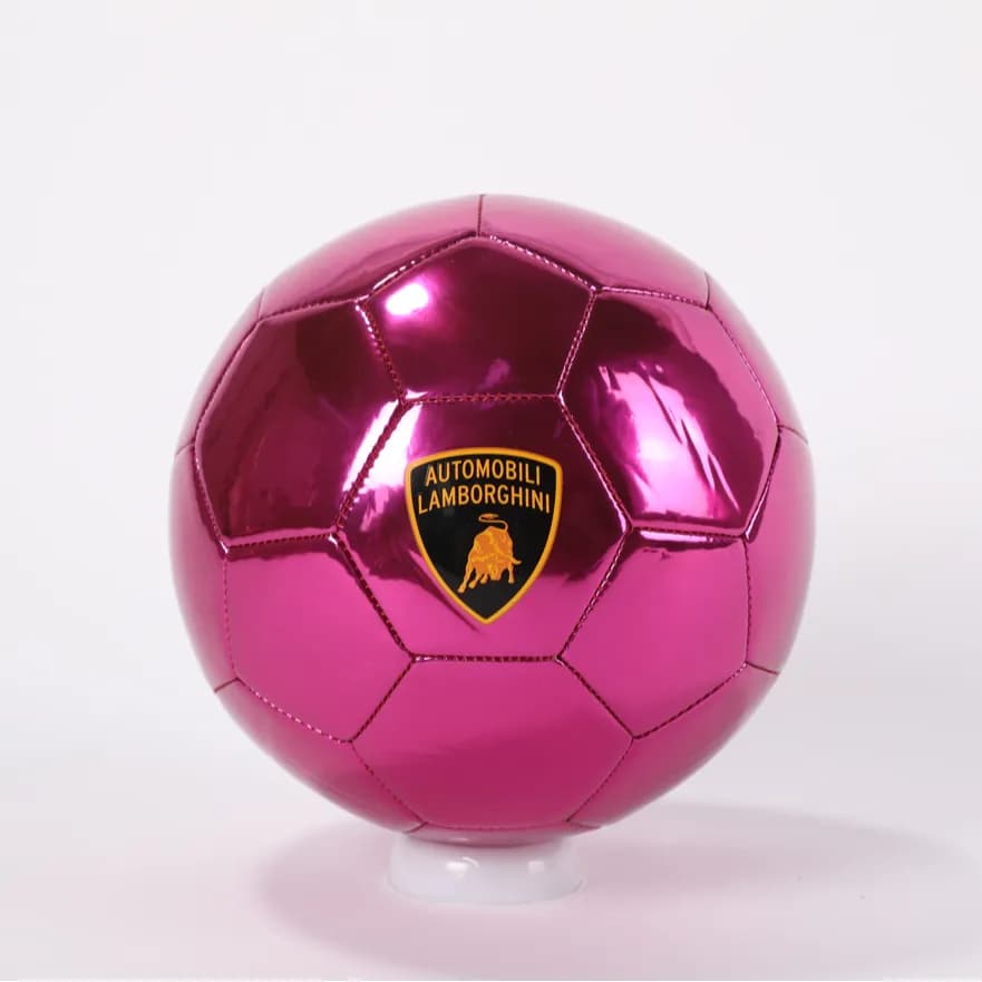 Lamborghini #5 Matelic Pvc Soccer Ball Pink