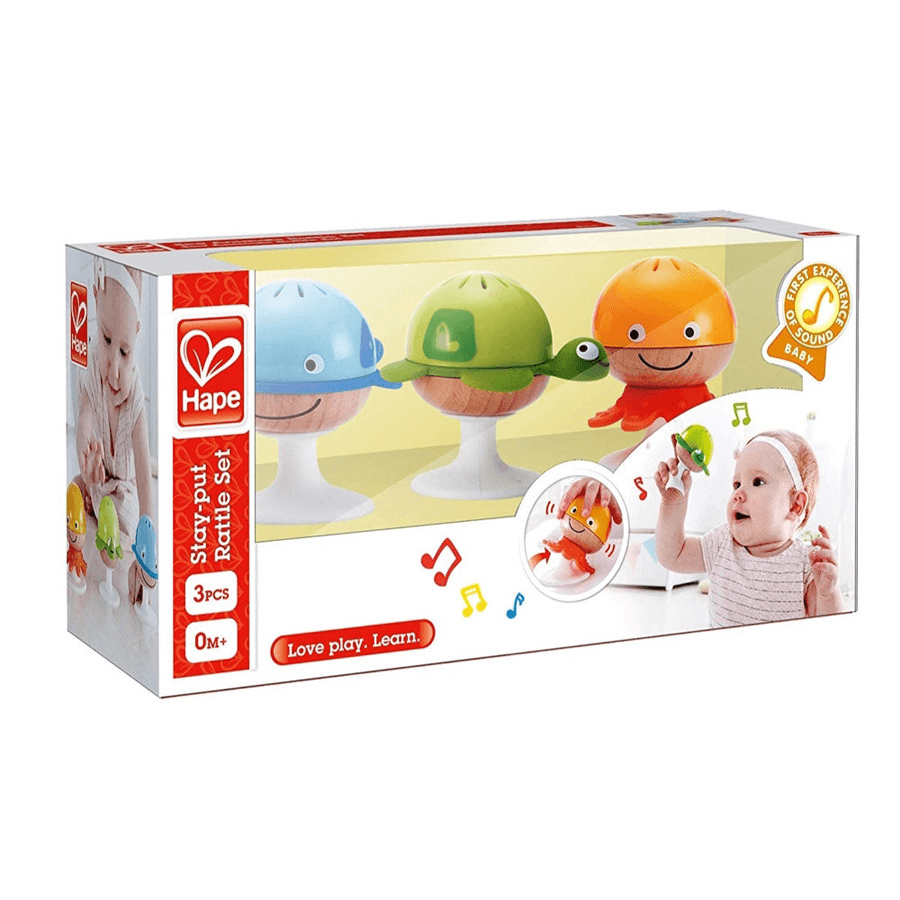 Hape - Stay-Put Rattle Set