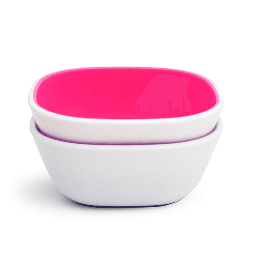 Munchkin - Splash Toddler Bowls & Plates Dining Set, Pack Of 4 (Pink/Purple)
