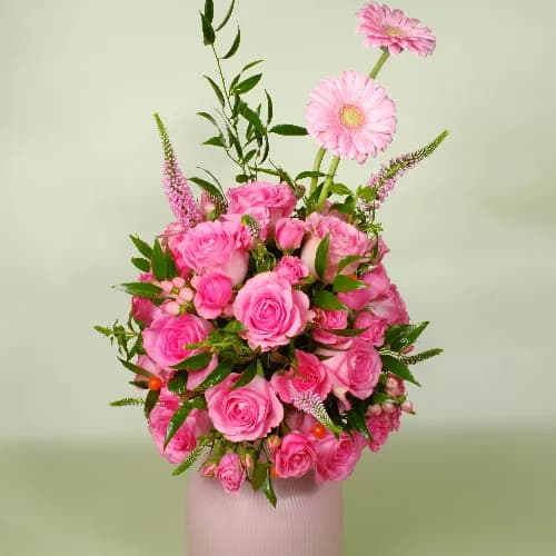 Pink Rose Vase No.2395