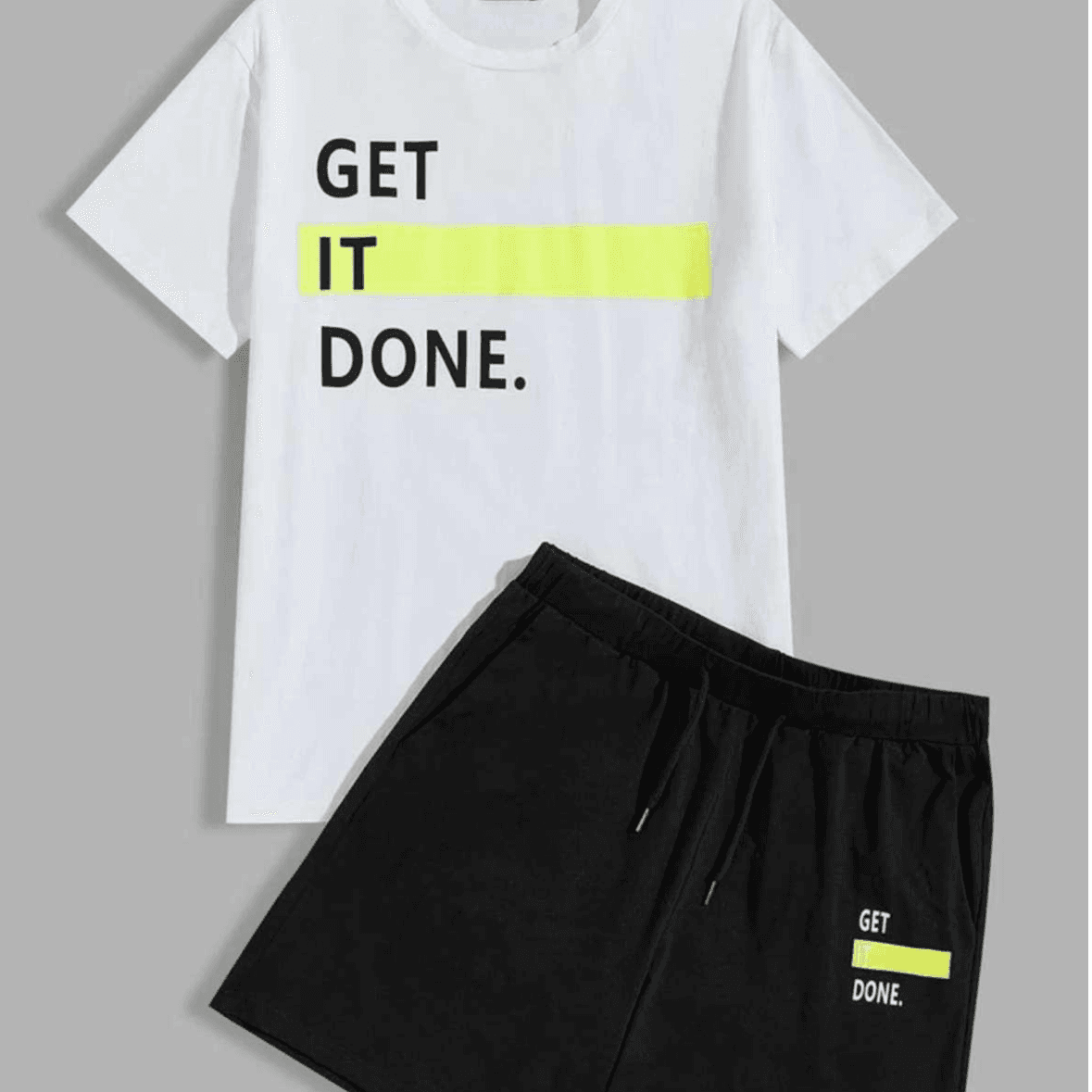 GET IT DONE TSHIRT AND SHORT SET SIZE :S