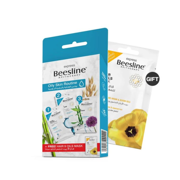 Beesline Mask Oily Skin Routine + Hair 9 Oils Mask Free