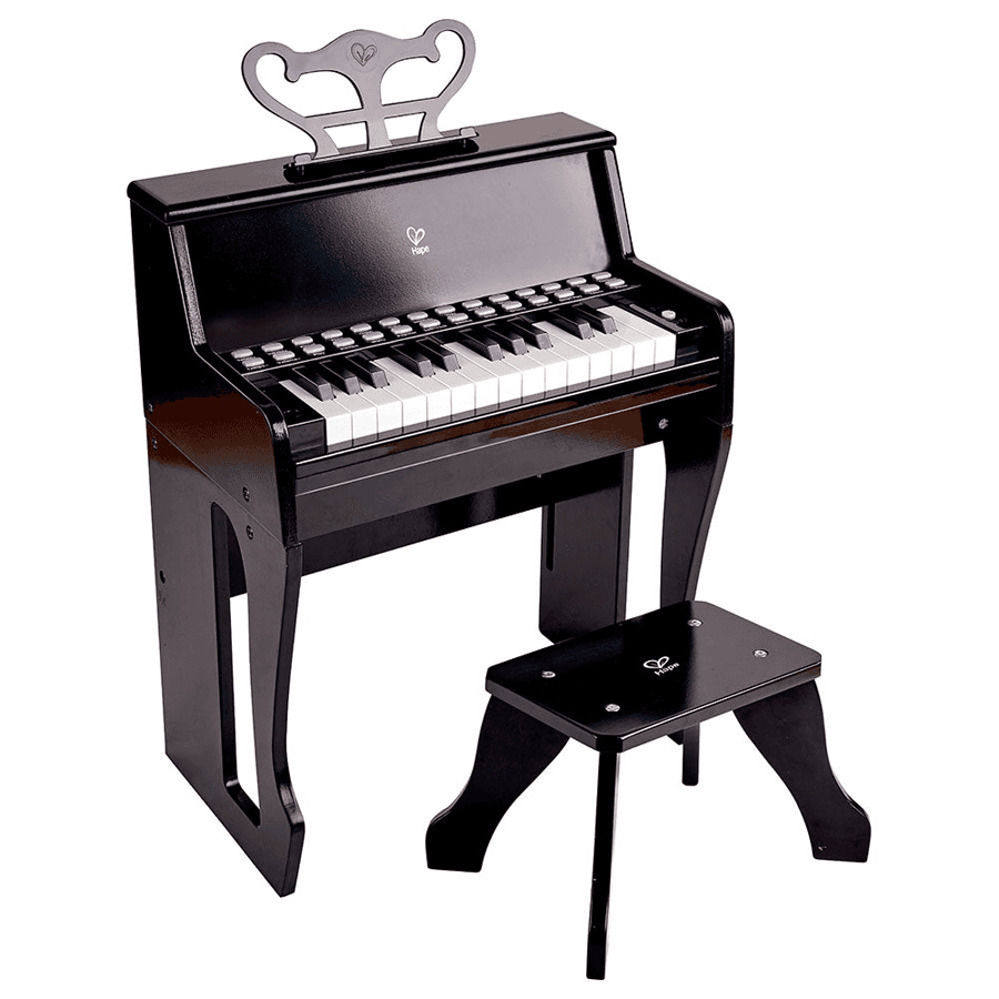 Hape - Learn With Lights Black Piano With Stool