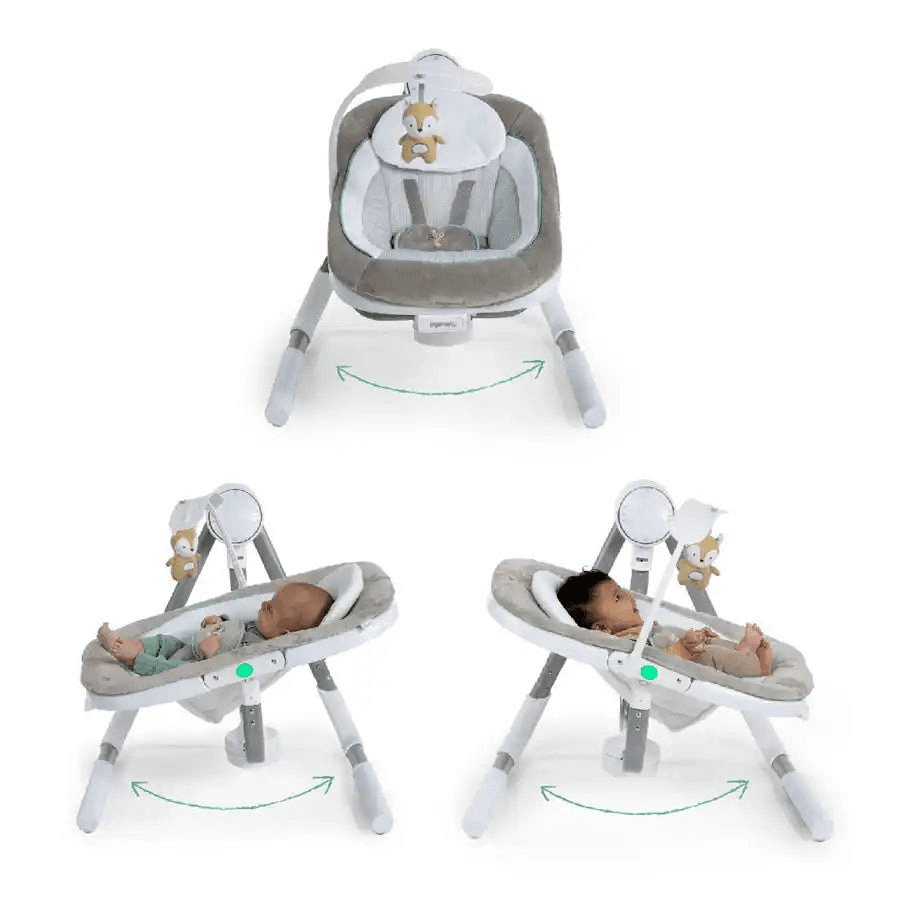 Ingenuity Anyway Sway Poweradapt Dual-Direction Portable Swing Ray