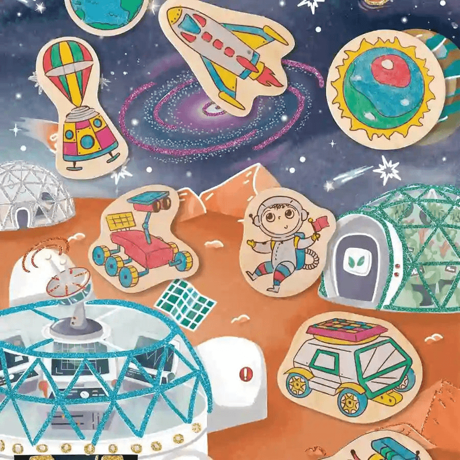 Hape - Diy Magnets / Mars Space Life