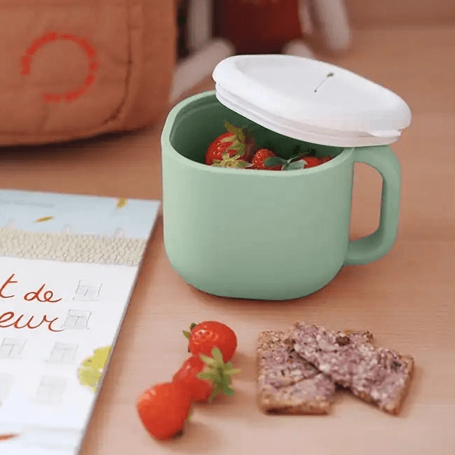 Beaba Pick 'N' Snack Silicone Snack Cup (Sage Green)