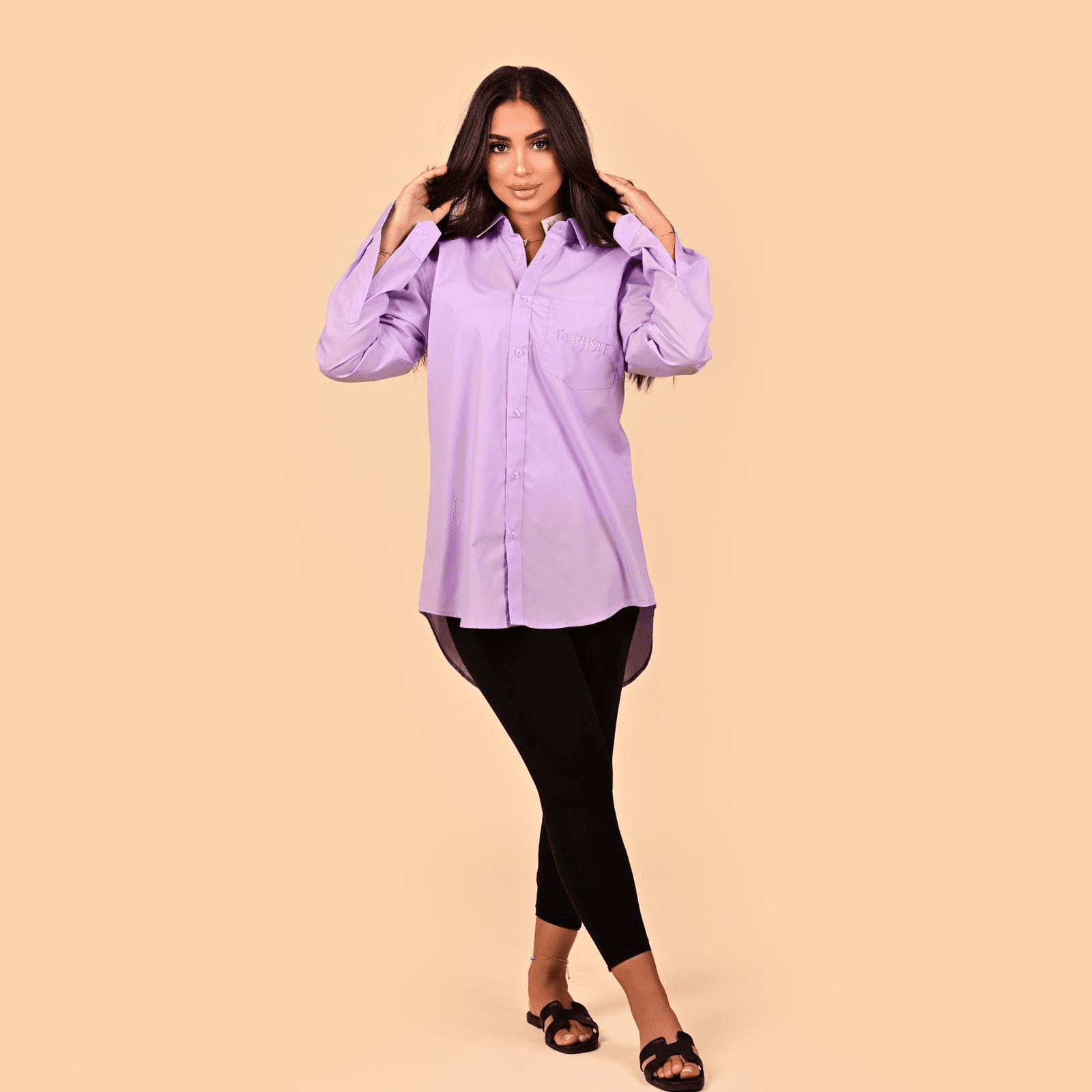 LARTISTE SUMMER PURPLE SHIRT SIZE:M