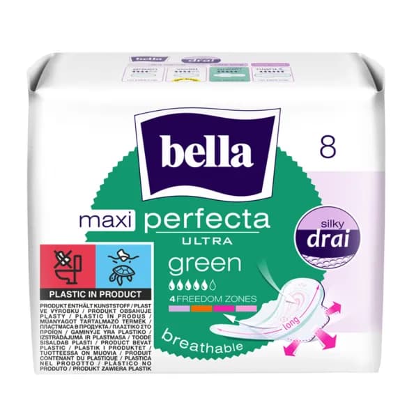 Bella Perfecta Ultra Maxi Green Silky Drai 8 Pc