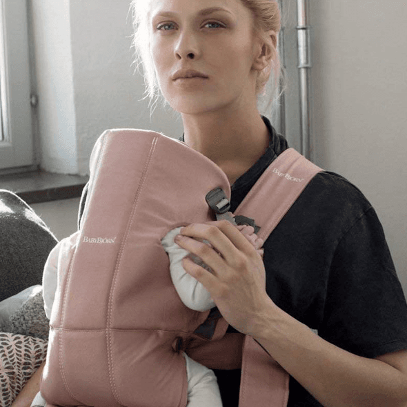 Babybjorn Baby Carrier Mini - Cotton (Dusty Pink)