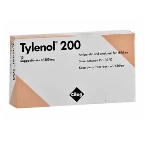 Tylenol 200Mg Supp 10'S