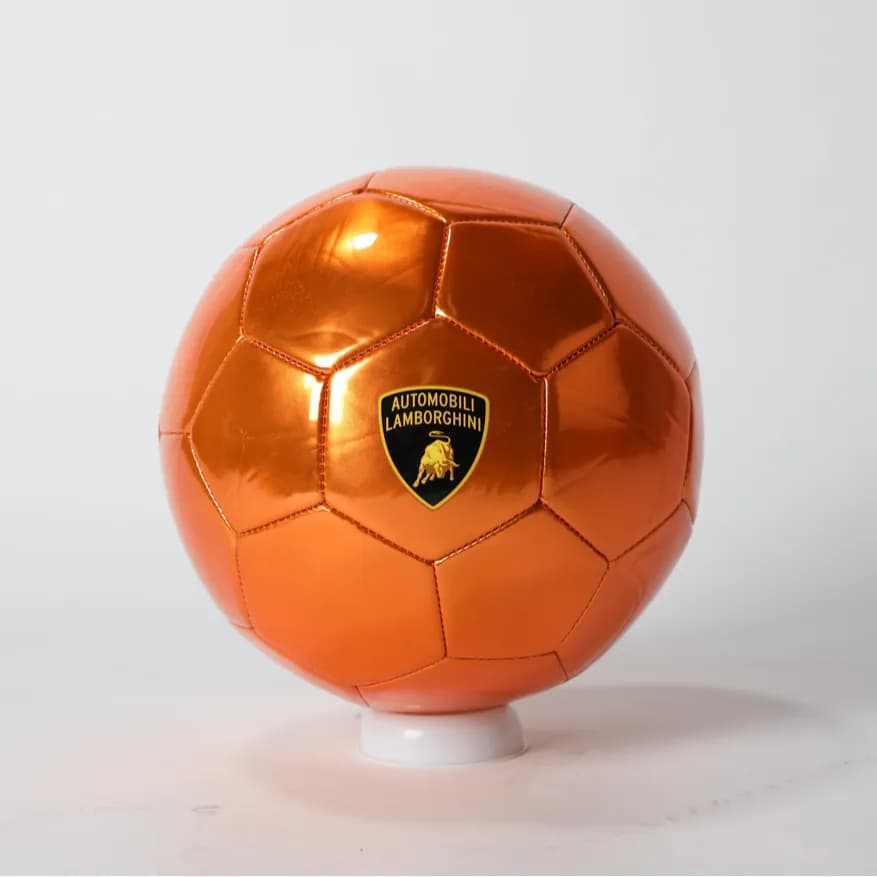 Lamborghini #5 Matelic Pvc Soccer Ball Orange