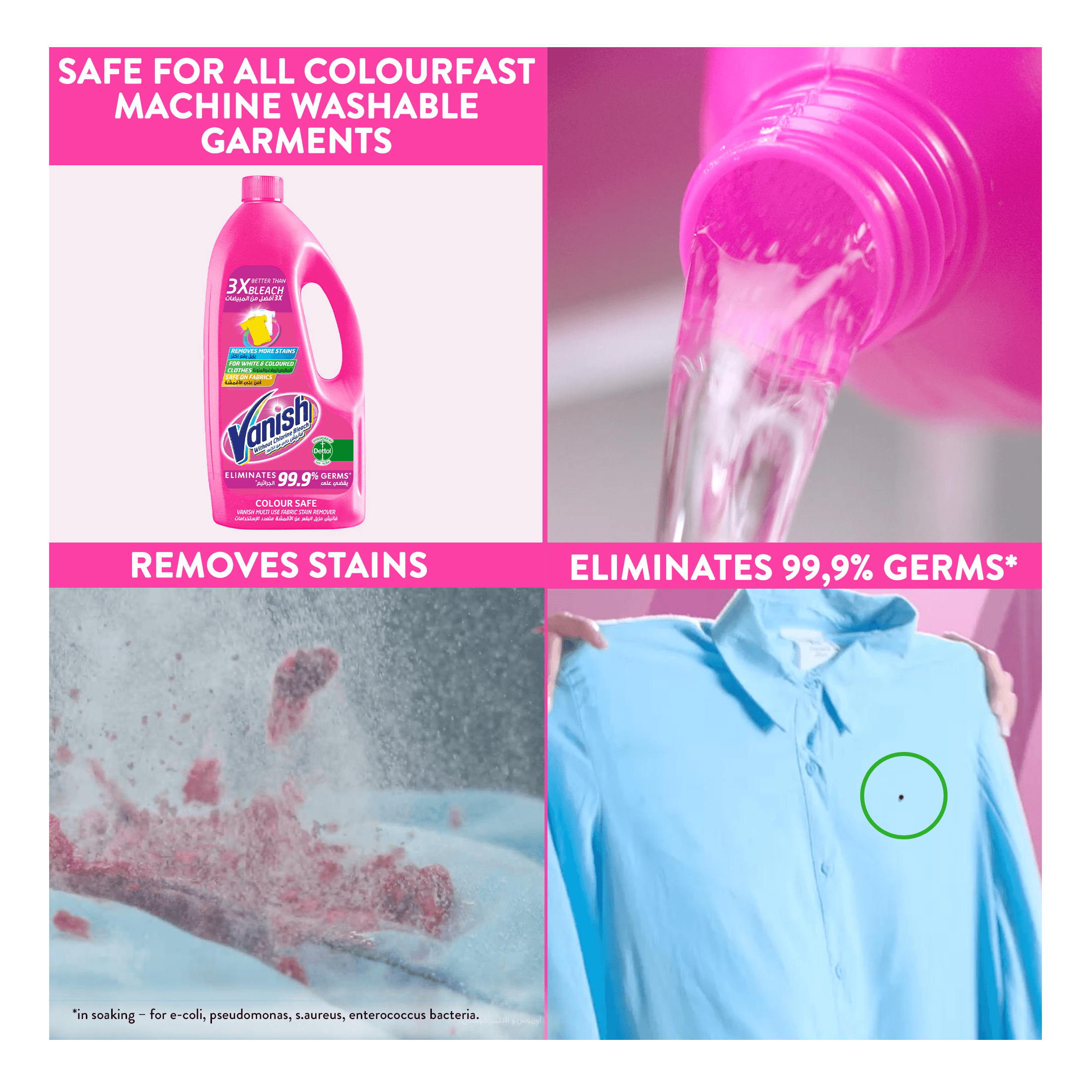 Vanish Liquid Fabric Stain Remover Pink 2L