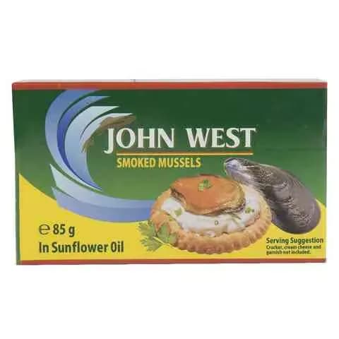 John West Sunflower Oil Smoked Mussels 85G