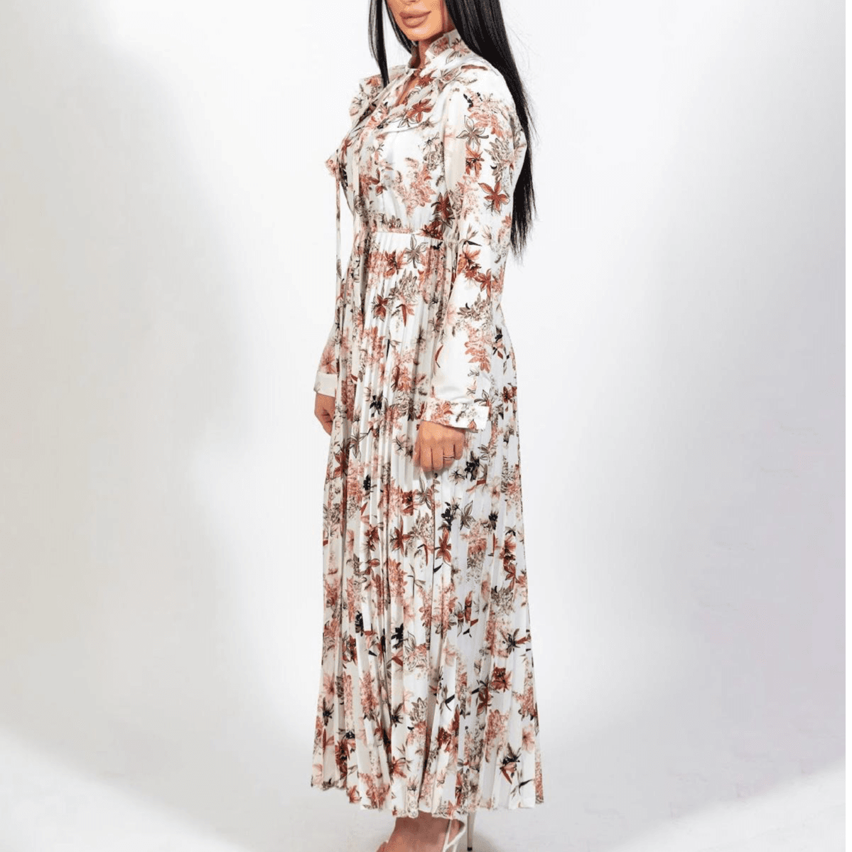 ELEGANT FLORAL MULTICOLOUR DRESS SIZE: S