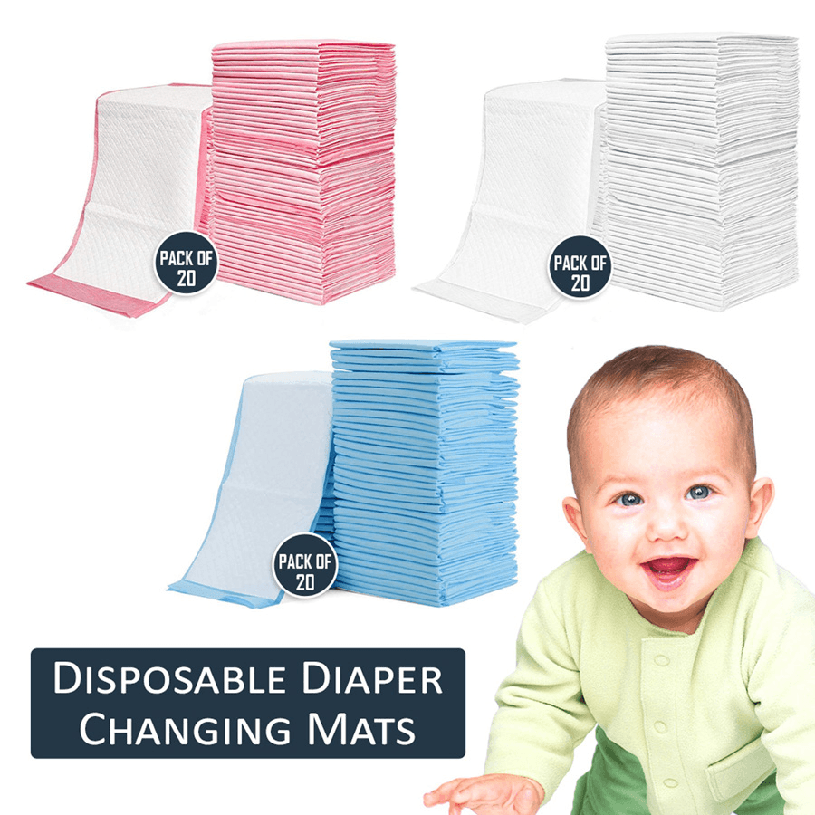 Little Story - Disposable Diaper Changing Mats - Pack Of 20Pcs (Blue)