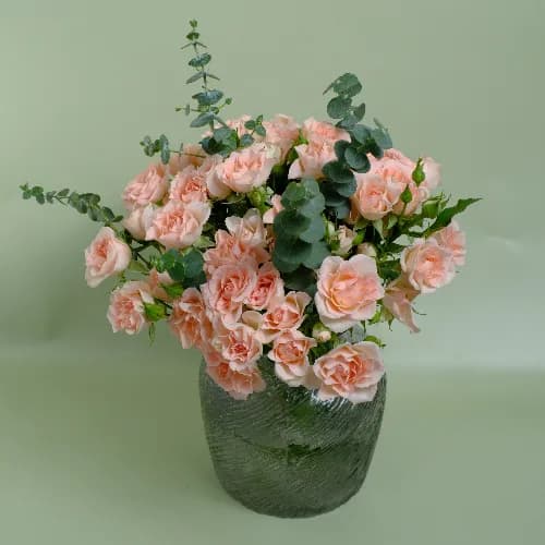 Peach Bliss Rose Vase 2672