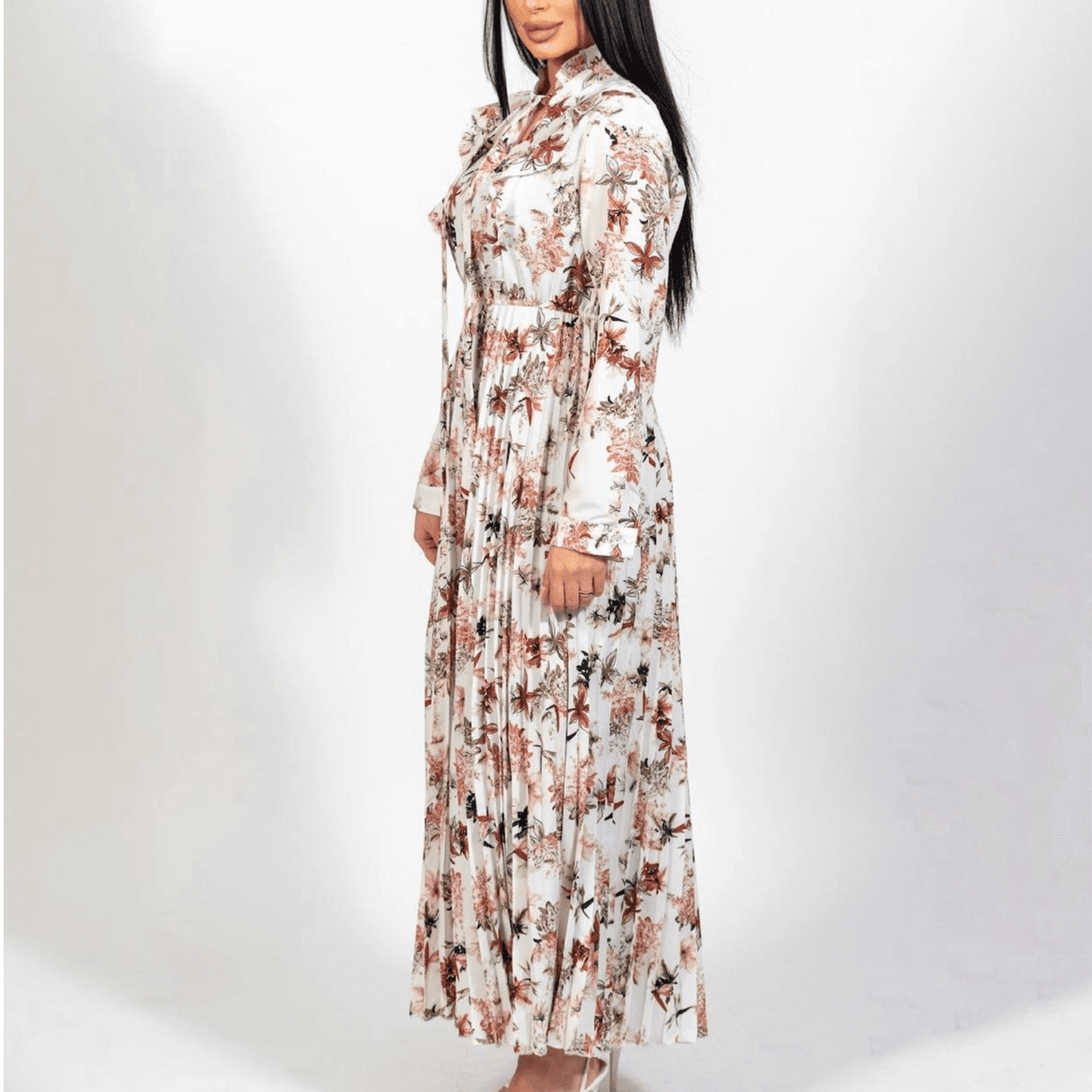 ELEGANT FLORAL MULTICOLOUR DRESS SIZE: M