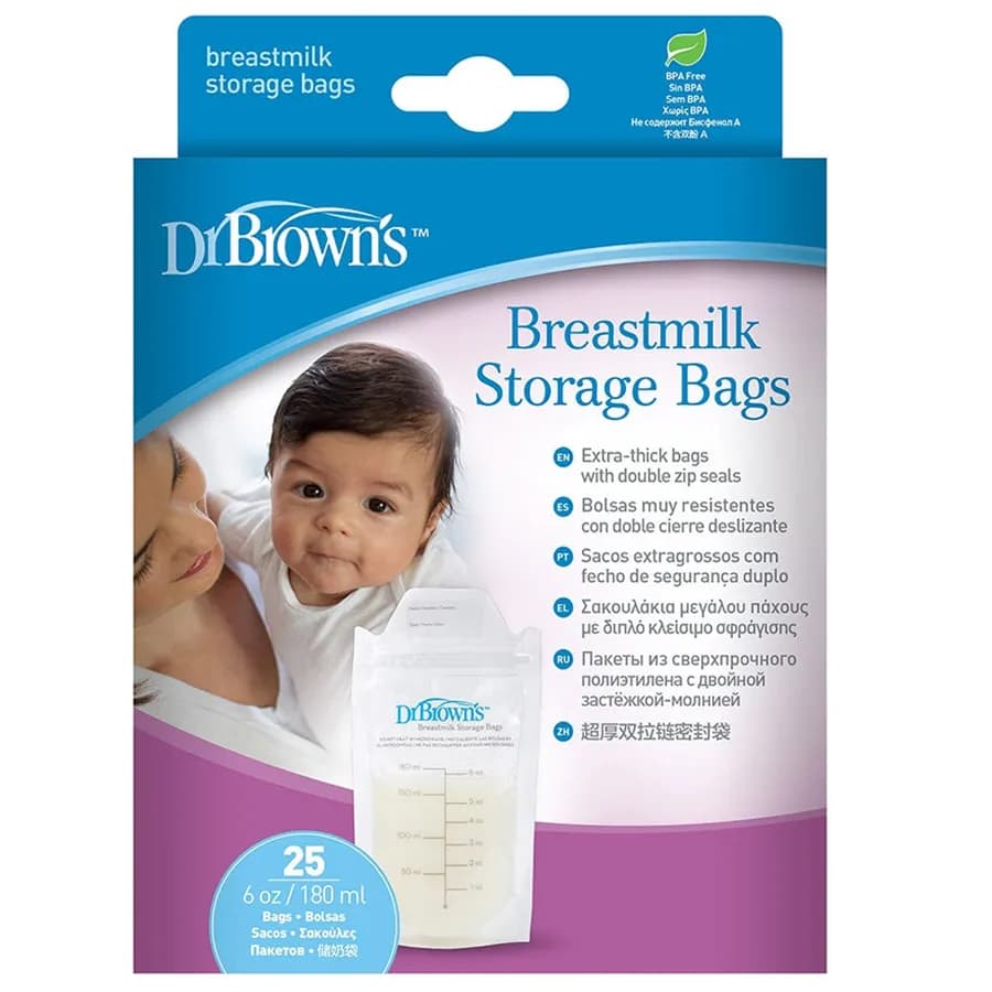 Breastmilk Storage Bag (6 Oz/180 Ml), 25-Pack