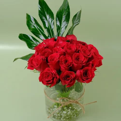 25 Red Rose Vase No.2276