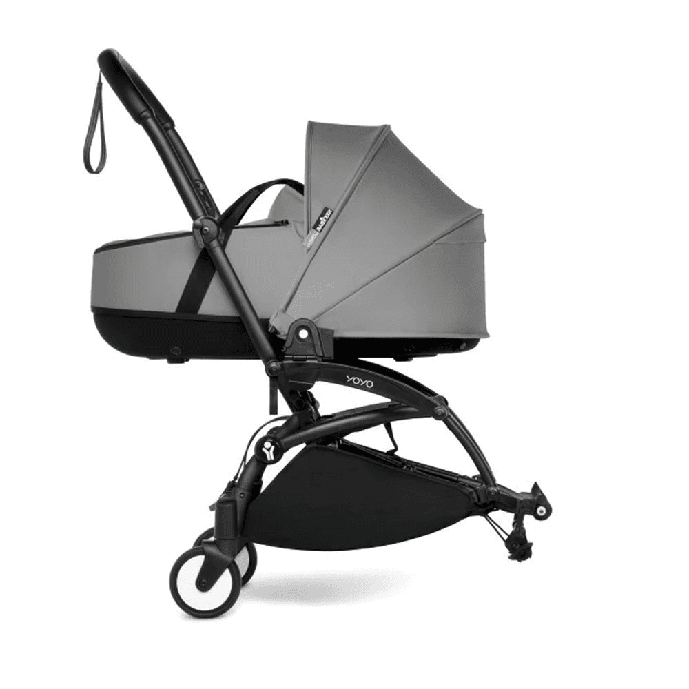 Babyzen Yoyo Connect Stroller - Black Frame With Bassinet (Grey)