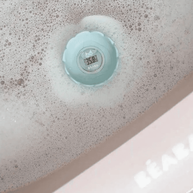 Beaba Lotus Multi-Functional Bath Thermometer (Green/Blue)