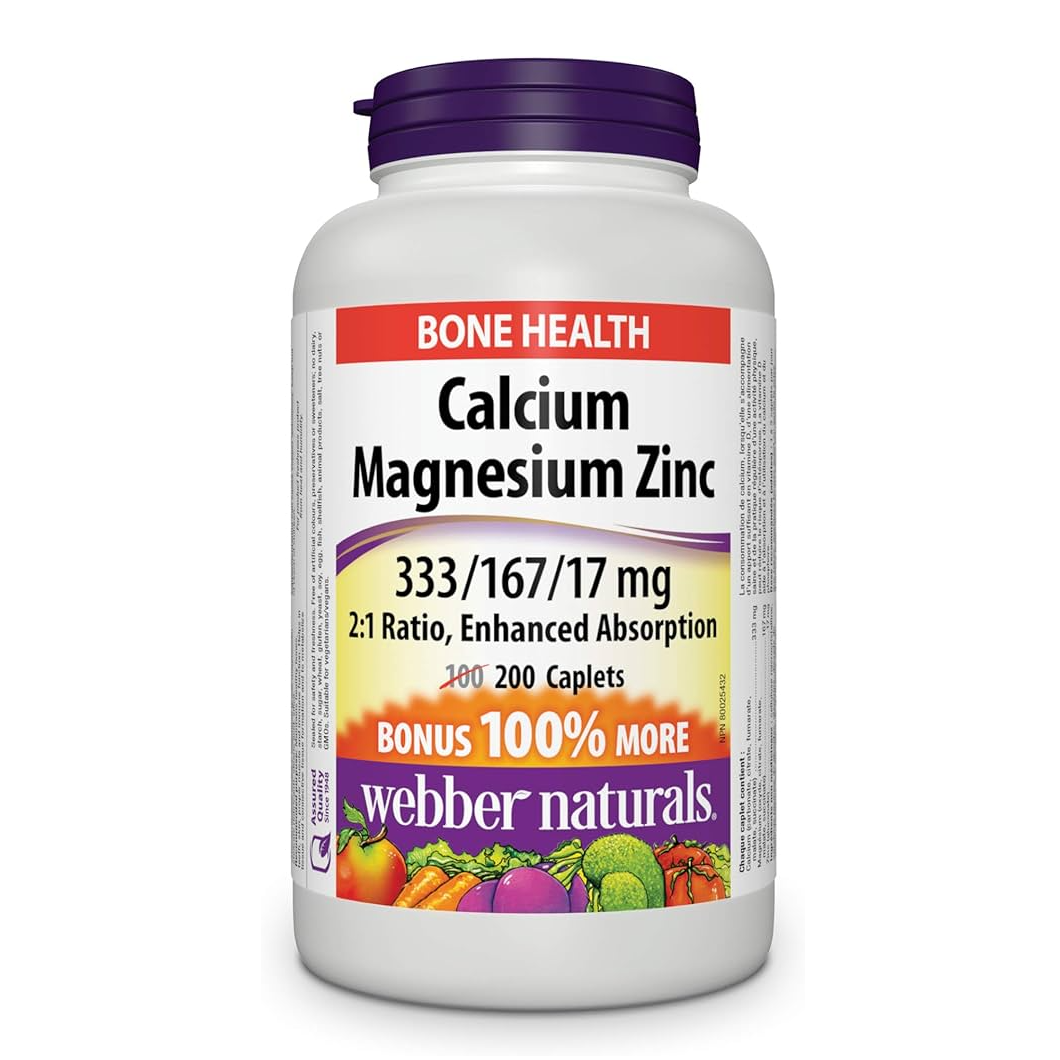 Webber Naturals Cal-Mg-Zn Capsules - 200'S