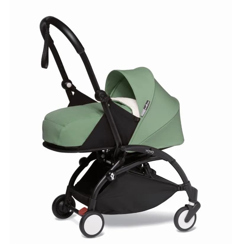 Babyzen Yoyo 0+ Stroller - Black Frame With Newborn Pack 0+ (Peppermint)