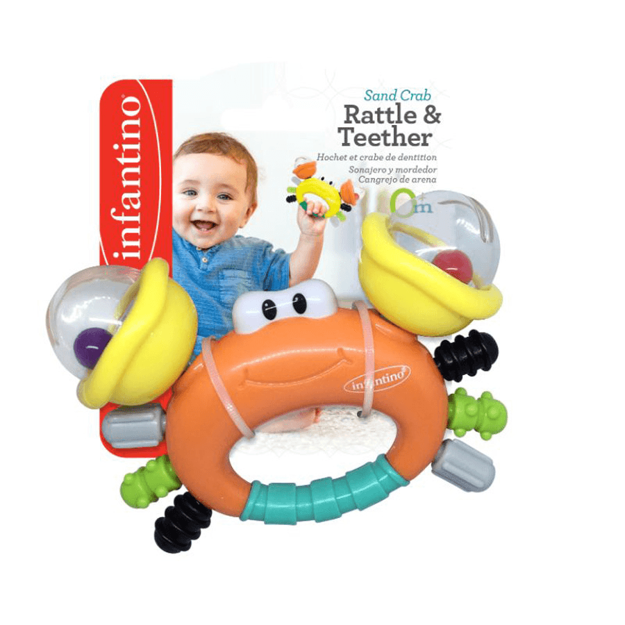 Infantino - Rattle And Teether Sand Crab