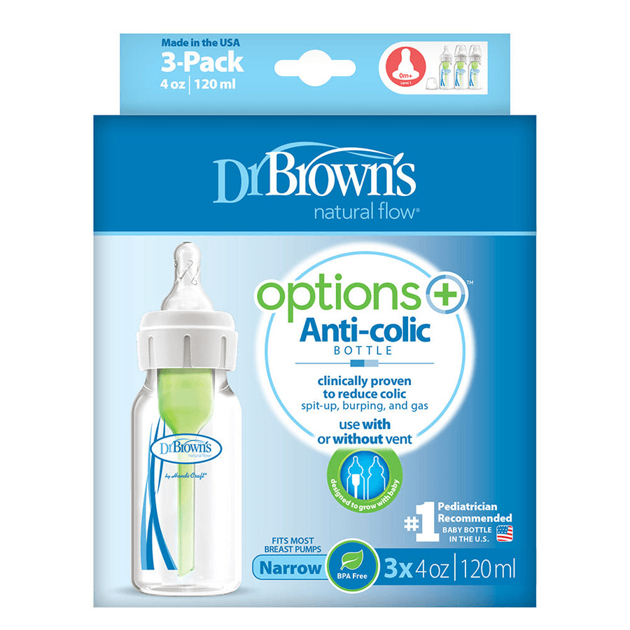 4 Oz/120 Ml Pp Narrow Options+ Bottle (3 Pack)