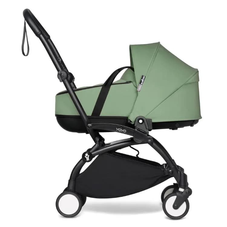 Babyzen Yoyo Stroller - Black Frame With Bassinet (Peppermint)