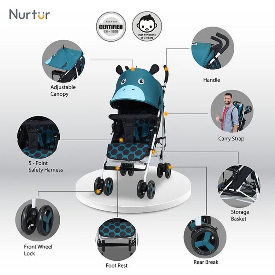 Nurtur - Luca Goat Lightweight Stroller (Blue)