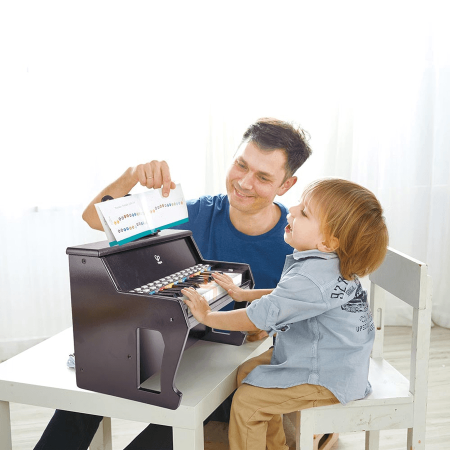 Hape - Learn With Lights Black Piano With Stool