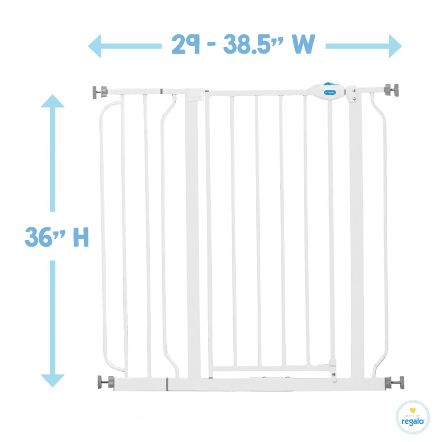 Regalo - Extra Tall Safety Gate - 98 X 91 Cm (White)