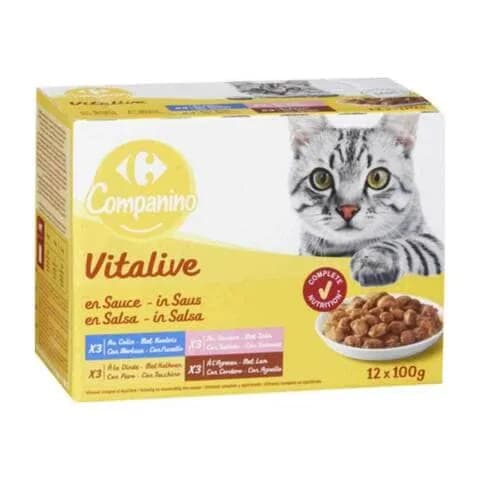 Carrefour Sauce Cat Food 100Gx12'S