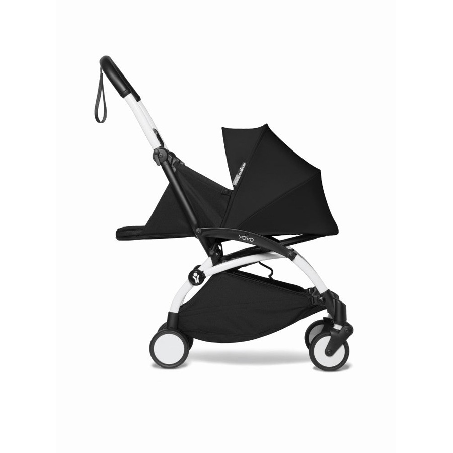 Babyzen Yoyo 0+ Stroller - White Frame With Newborn Pack 0+ (Black)