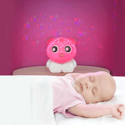 Playgro - Goodnight Bear Night Light And Projector (Pink And White)