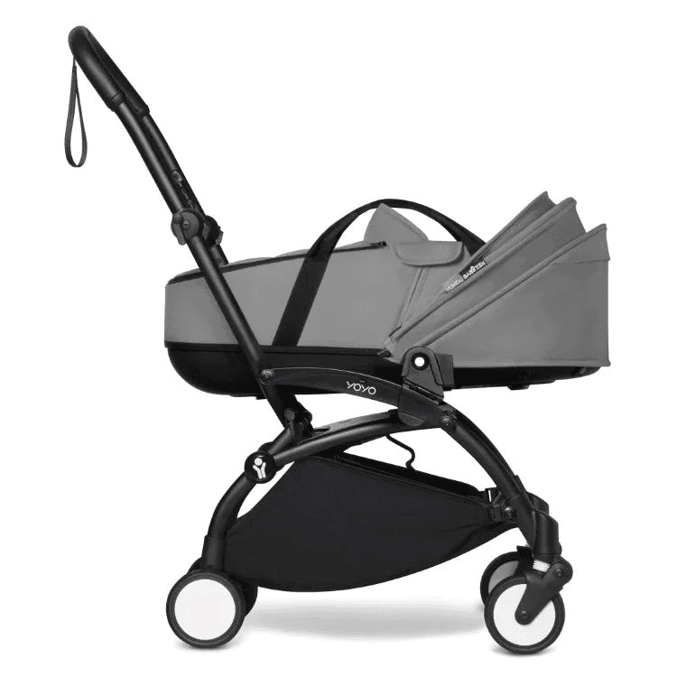 Babyzen Yoyo Stroller - Black Frame With Bassinet (Grey)