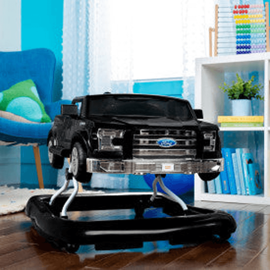 Bright Starts - Ways To Play Walker - Ford F-150, Agate Black, 4-In-1 Walker