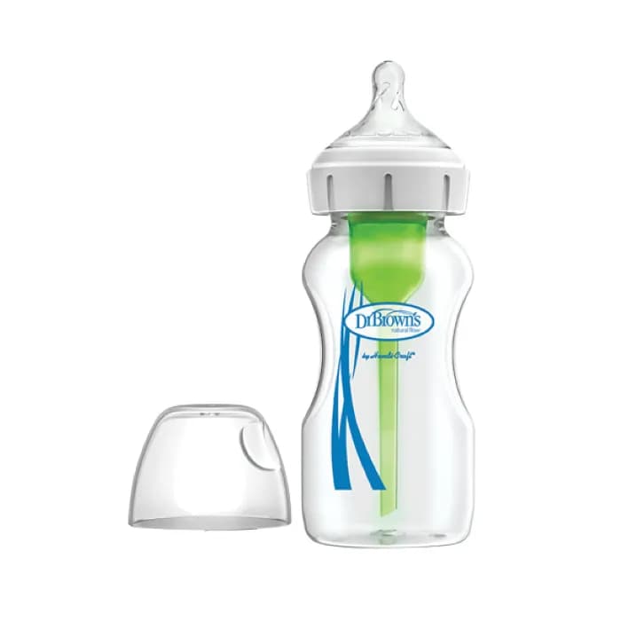 Dr. Brown'S Natural Flow Anti-Colic Options+ Wide-Neck Glass Baby Bottle 270Ml