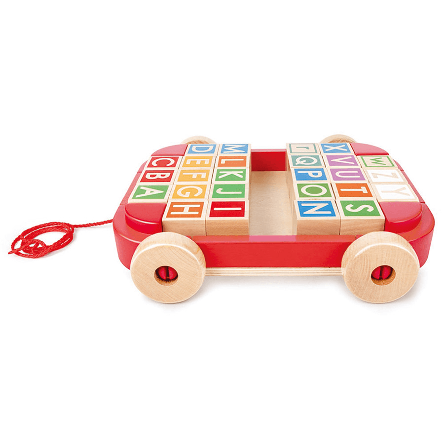 Hape - Pull-Along Cart With Stacking Blocks
