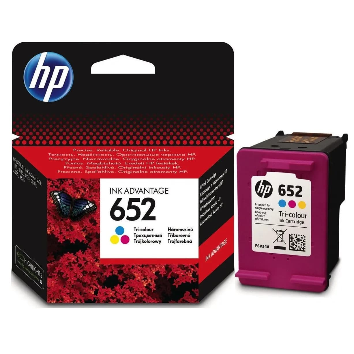 Hp 652 Tri-Color Original Ink Advantage Cartridge