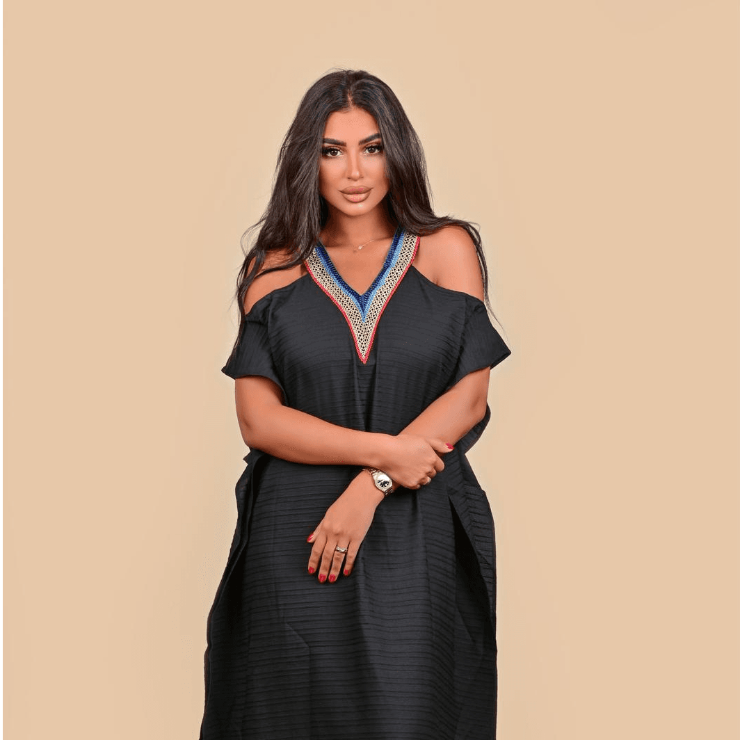 OPEN SHOULDER SUMMER BLACK DRESS SIZE: XL