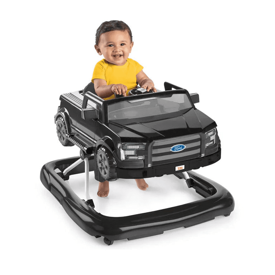 Bright Starts - Ways To Play Walker - Ford F-150, Agate Black, 4-In-1 Walker
