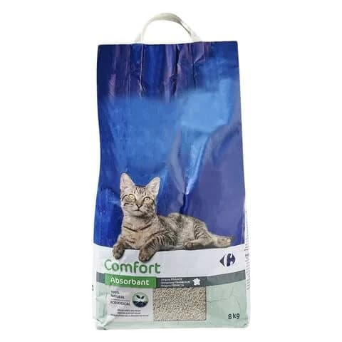 Carrefour Cat Litter Comfort Absorbent Mineral 8Kg