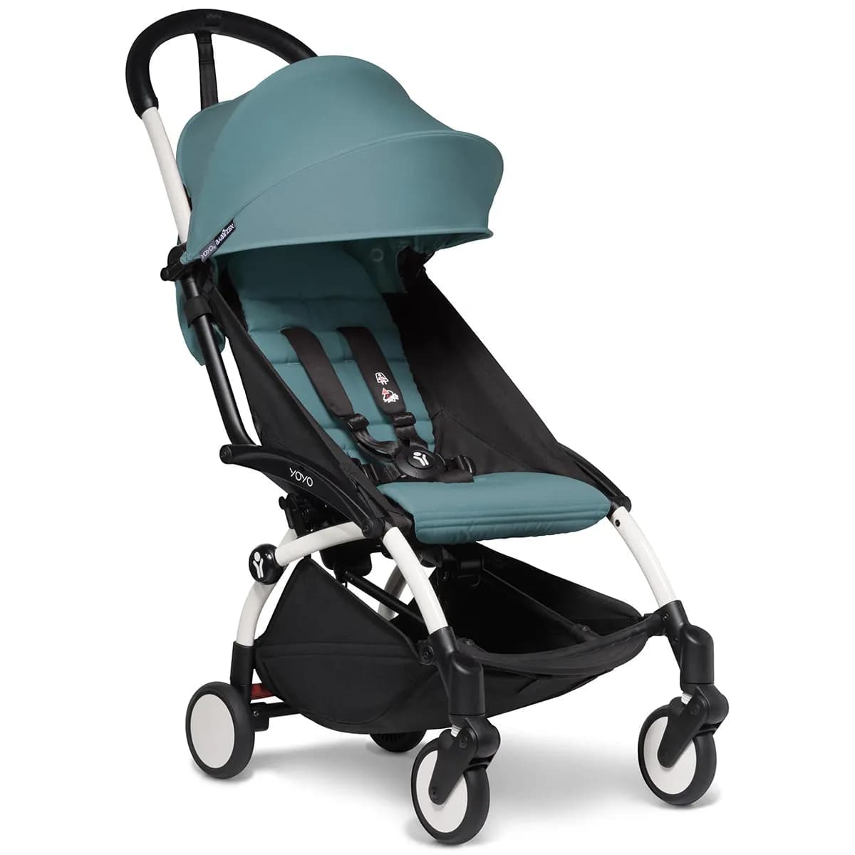 Babyzen YOYO² 6+ Stroller - White Frame with Color Pack 6+(Aqua)