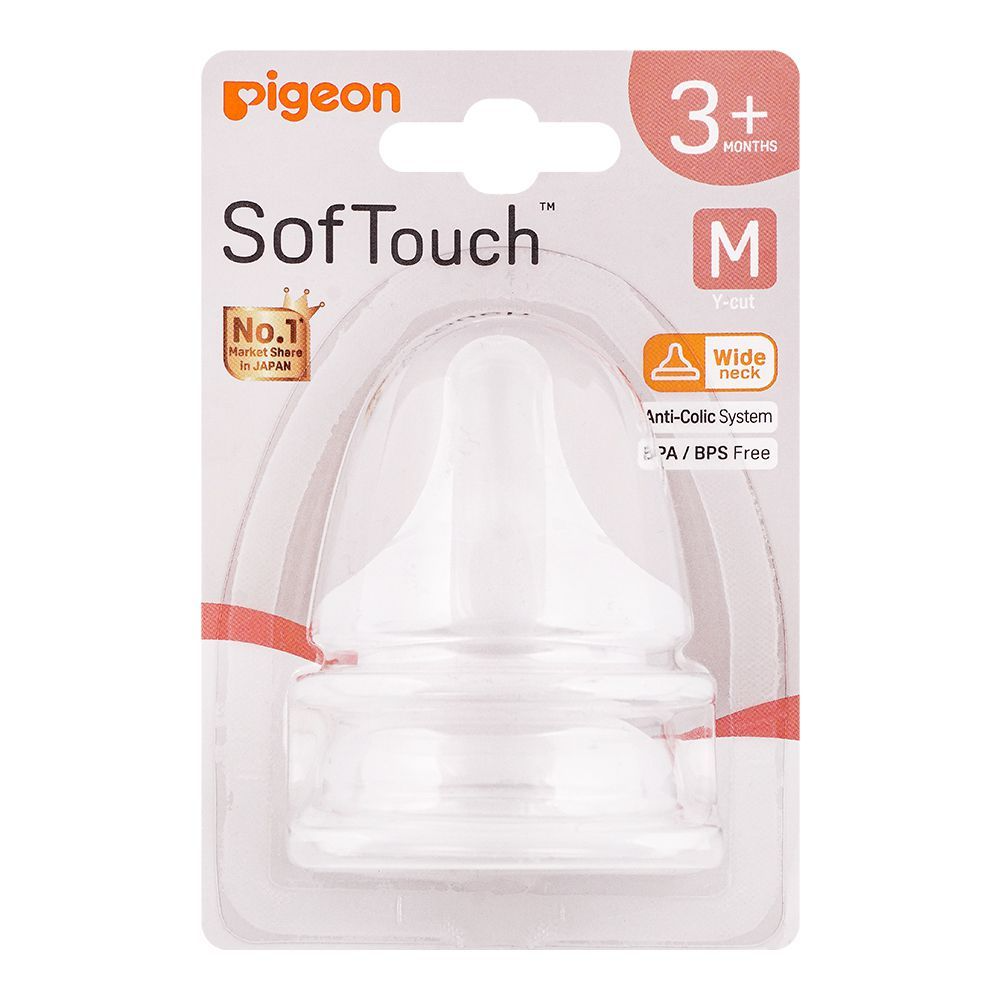 Pigeon Soft Touch Nipple (+3 M) - 2 Pcs