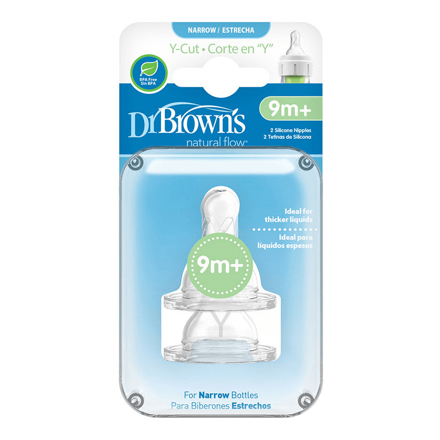 Y-Cut Silicone Narrow Nipple, 2-Pack