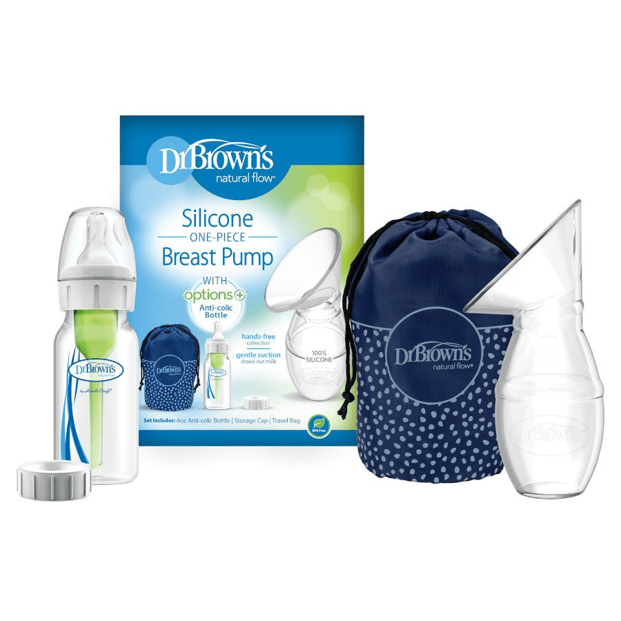 Dr. Brownâ€™S Silicone One-Piece Breast Pump With Options+ Anti-Colic Bottle
