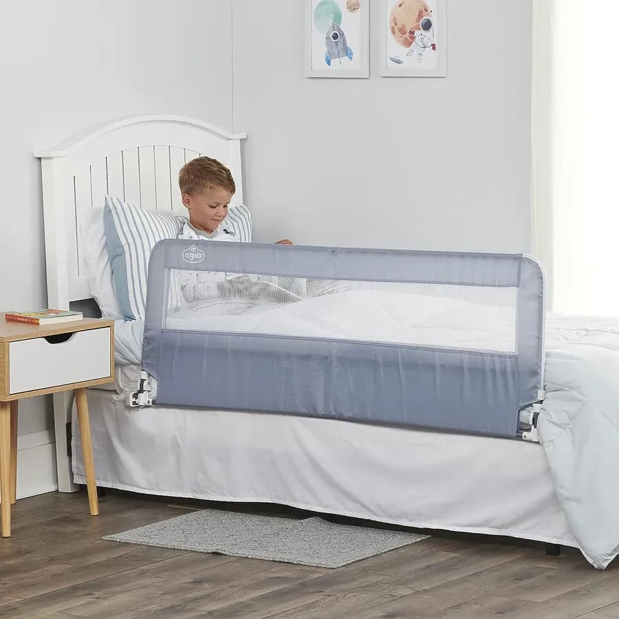 Regalo - Hideaway Extra Long Bed Rail - Grey (137 X 50 Cm)